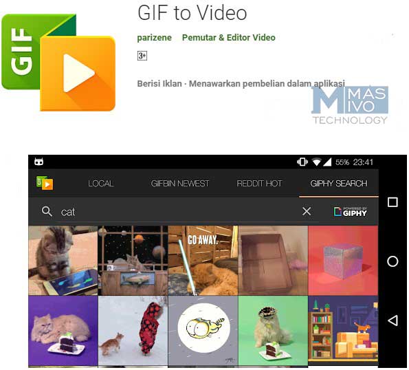 cara mengubah gif ke video di android