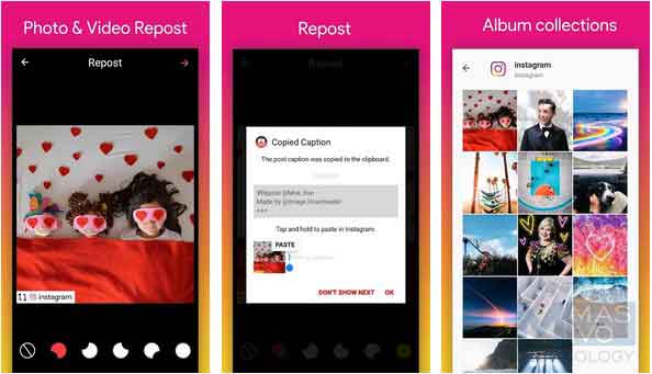 cara menggunakan aplikasi repost instagram dan captionnya