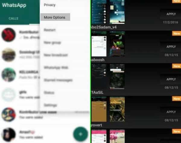 cara merubah tampilan tema whatsapp di hp android