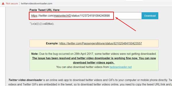 cara download video di twitter yang dikunci