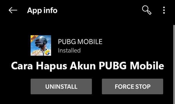 cara hapus akun pubg mobile secara permanen di android