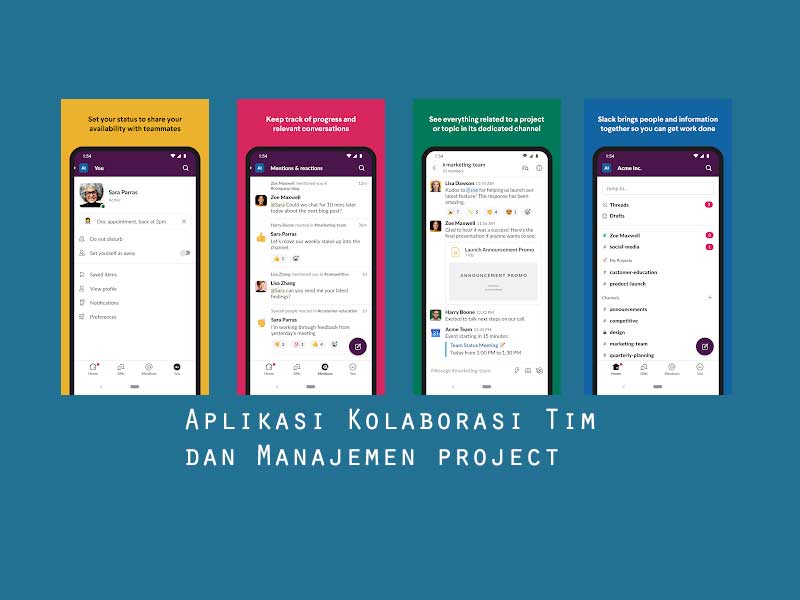 Aplikasi Kolaborasi Tim 
dan Manajemen project