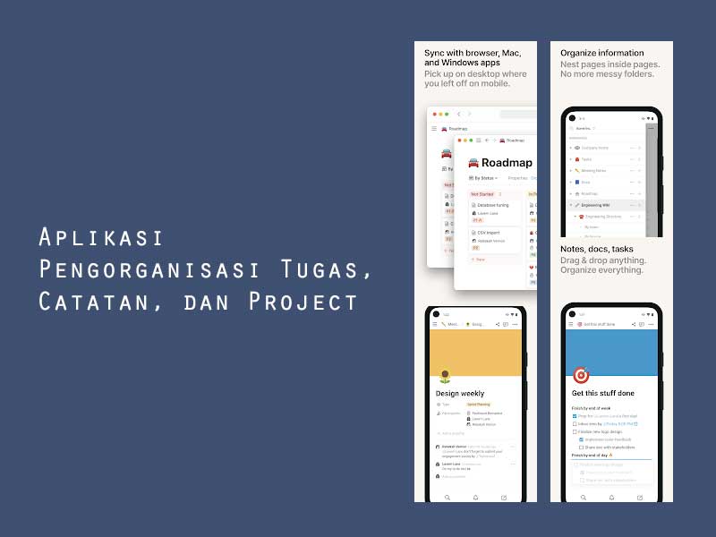 aplikasi Pengorganisasi Tugas, Catatan, dan Project